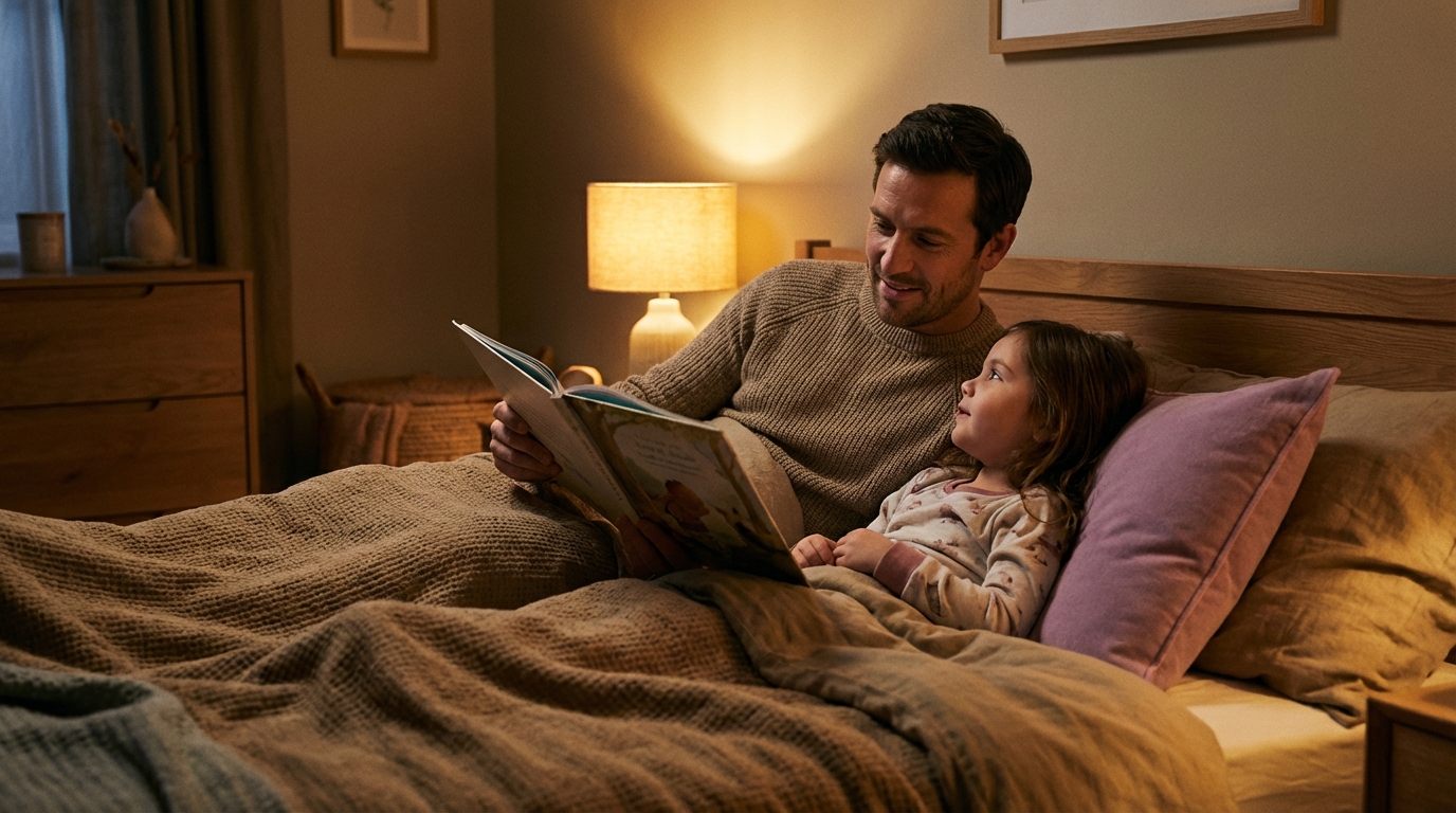 Un cuento antes de dormir no es un lujo: es neurociencia del sueño y el desarrollo