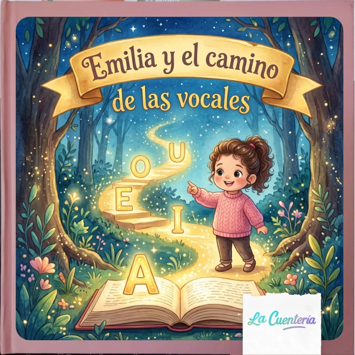 Portada del cuento personalizado "El camino de las vocales"