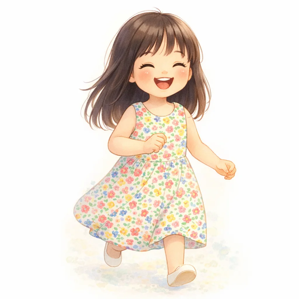 El mismo niño ilustrado como personaje de cuento, conservando sus rasgos